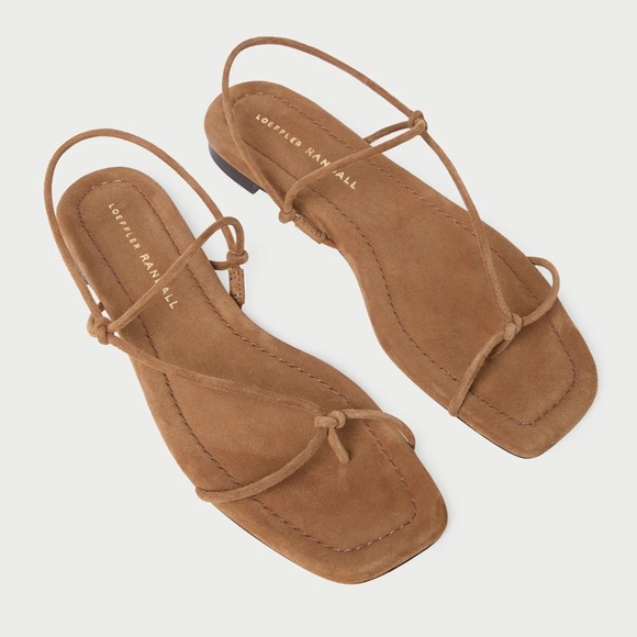 Loeffler Randall Shoes - Loeffler Randall Eleanor Flat Sandals Cacao Suede US8